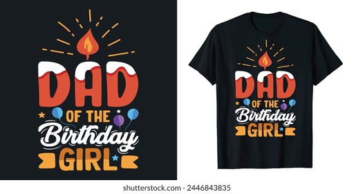 Free Vector Happy Birthday typography t-shirt design flat illustration template