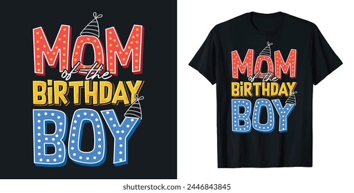 Free Vector Happy Birthday typography t-shirt design flat illustration template