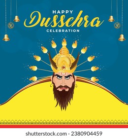 Free vector happy dussehra bow and arrow festival greeting card background