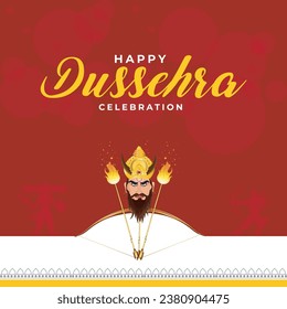 Free vector happy dussehra bow and arrow festival greeting card background