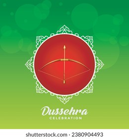 Free vector happy dussehra bow and arrow festival greeting card background