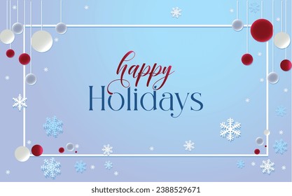 Free vector happy holiday winter vacation background design.