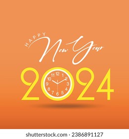 Free vector happy new year 2024 holiday background with firework decoration vector