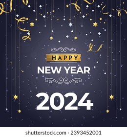 Antecedentes de Año Nuevo feliz con vector libre