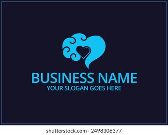 Free vector heart logo design template colorful style