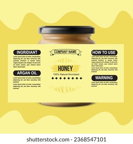 Free vector honey bottle package design