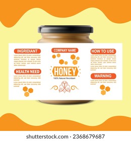 Free vector honey bottle package design