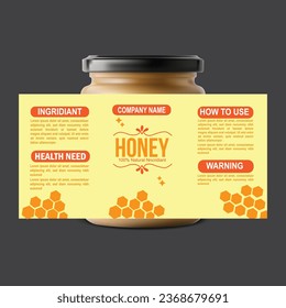Free vector honey bottle package design