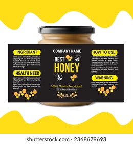 Free vector honey bottle package design