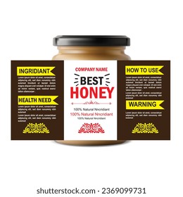 Free vector honey bottle package design