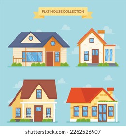 Free vector house collection illustration concept
