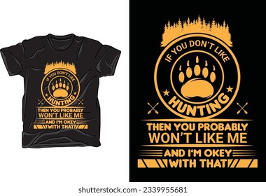 free vector Hunting t-shirt design template 