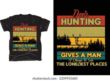 free vector Hunting t-shirt design template 
