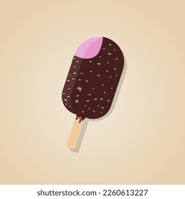 Free vector ice cream cartoon vector icon illustration. dessert food icon concept isolated vector. flat cartoon style