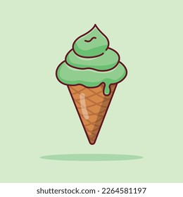 Free vector icon ice cream cartoon illustration