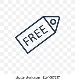 Free vector icon isolated on transparent background, Free logo concept