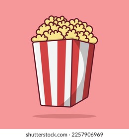 
Free vector icon popcorn cartoon illustration