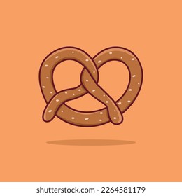 Free vector icon pretzel cartoon illustration