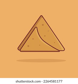 Free vector icon samosa cartoon illustration
