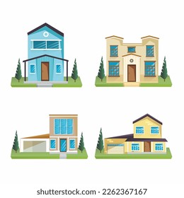 Free vector illustration modern house