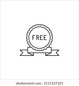 Kostenlose Vektorgrafik auf weißem Hintergrund. Kostenloses Tag, Badge, Tag. eps10. farbeditierbar