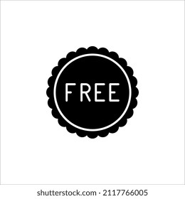 Free vector illustration on white background. Free tag, badge, tag. eps 10. color editable