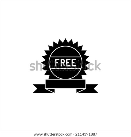 Free vector illustration on white background. Free tag, badge, tag. eps 10. color editable