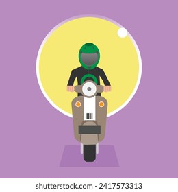 Free vector illustration online motorcycle taxi