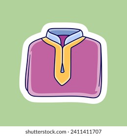 free vector, illustration of Ramadan theme stickers, new Eid clothes