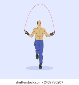 Free vector illustration skipping rope concept