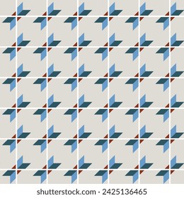 Free vector illustration of tiles textured pattern