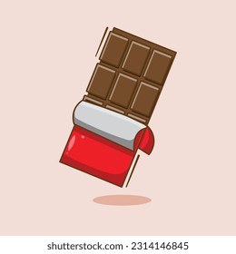 Free vector illustrations chocolate cartoon with isolated layer that can be easy to use.