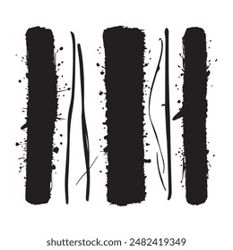 Free vector ink brush stroke collection
