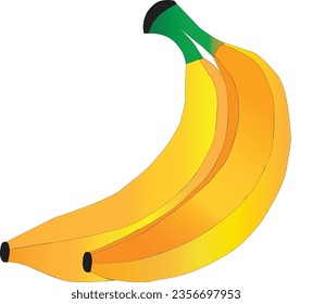 Free vector isolated banana fruit cartoon