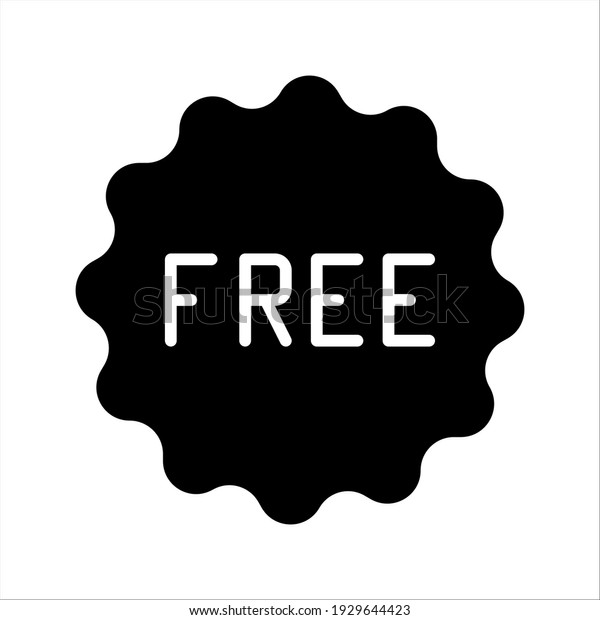 Free vector label illustration on white\
background. Free sticker, badge, tag. Free, icon, charge,\
advertisement, advertising, background, badge,\
banner.