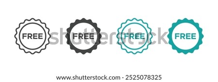 Free vector label illustration set. Free icon