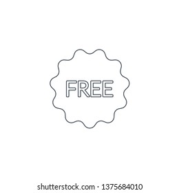 Free vector label illustration. Free sticker, badge, tag