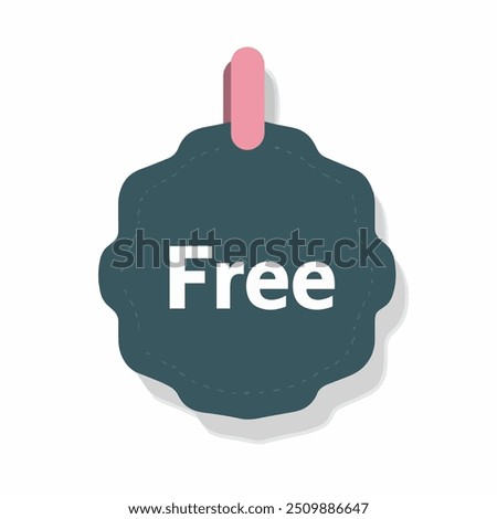 Free vector label illustration. Free sticker, badge, tag. Free, icon, charge, action, advertisement, advertising, background, badge, banner, best, bonus
