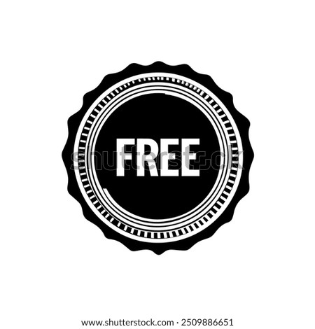 Free vector label illustration. Free sticker, badge, tag. Free, icon, charge, action, advertisement, advertising, background, badge, banner, best, bonus