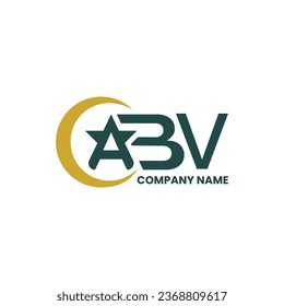 Letra vectorial libre Vector libre del logotipo de la estrella de la luna ABV