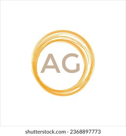 Free vector letter AG logo inspiration isolated on white background