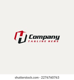 Letra vectorial libre h diseño de logotipo de negocios moderno