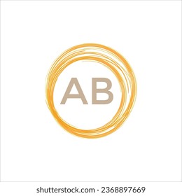 Free vector letter logo AB modern logo design