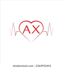Free vector letter logo Ax modern logo design