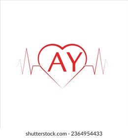Free vector letter logo AY modern logo design