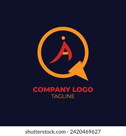 Free vector letter logo template for light and dark background