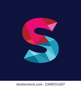 Free vector letter s logo geometric icon
