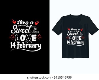 Free vector lettering happy valentine day t shirt design 