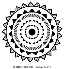 Free vector lineal mandala background.