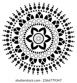 Free vector lineal mandala background.